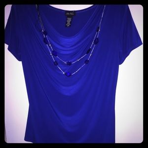 💙beautiful,evening attire with a lovely built in layered necklace;)